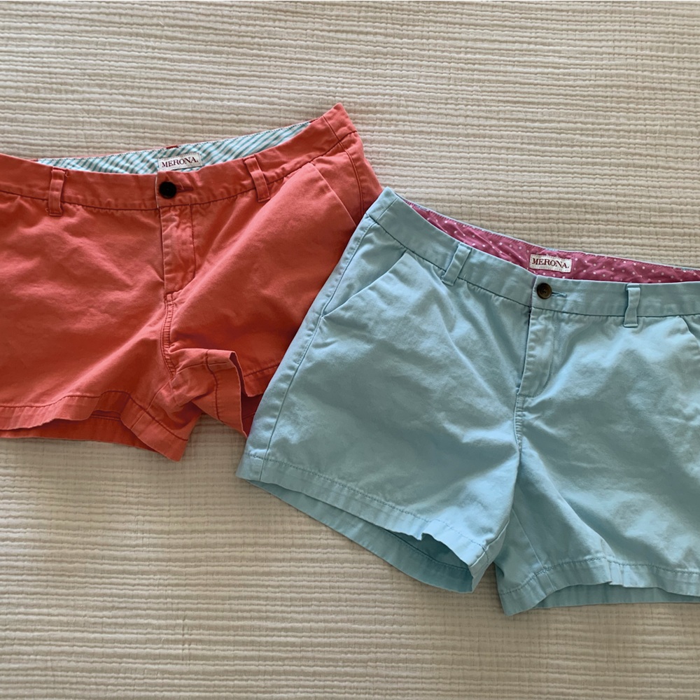 Merona Peach and Light Blue
Chino Shorts Lightweight Cotton